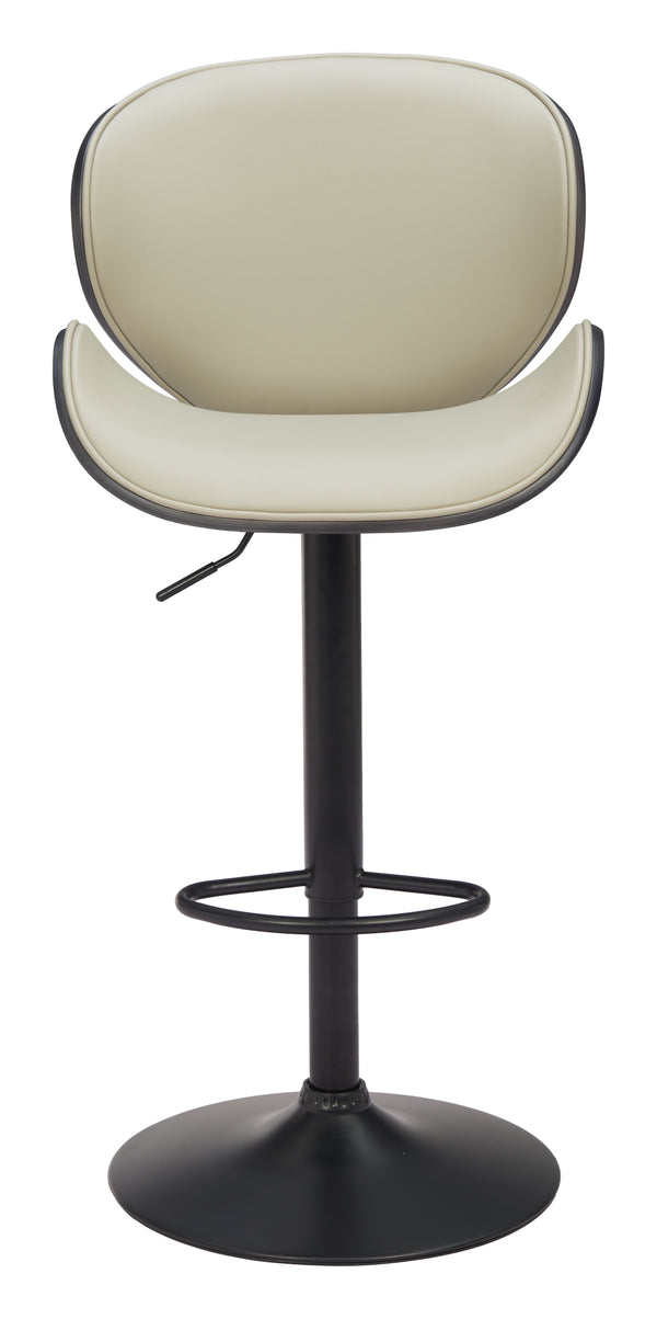 Zuo Modern Meyane Barstool - Modern Design With High-quality Vinyl, Plywood, And Steel For Stylish Spaces Gray 100% Polyurethane,Plywood,Steel 110569-zuo-modern