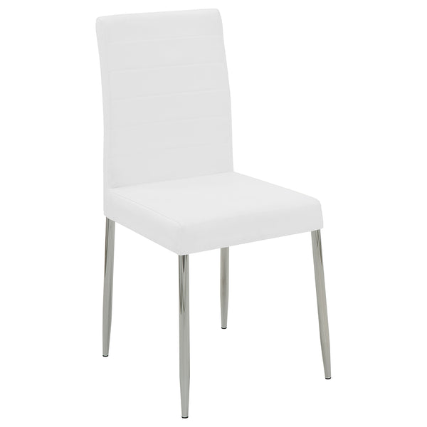 English Elm Houseman White Upholstered Dining Side Chair Set of 4 — Modern Tapered Legs, Plush Leatherette Comfort B062P328655
