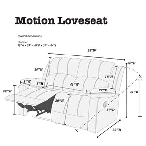 English Elm Motion Loveseat sleek bonded leather reclining sofa with solid wood frame and metal mechanism, luxe comfort for contemporary living spaces Chocolate 58 L x 31 W x 27 H B011P205571
