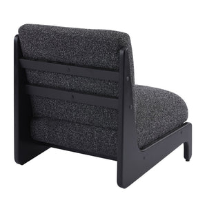 English Elm Scott Living Moda Set of 2 Accent Chairs White Cushion Matte Black Wood Frame Black N767P356660S