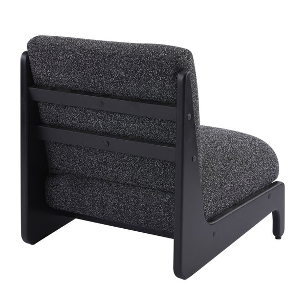 English Elm Scott Living Moda Set of 2 Accent Chairs White Cushion Matte Black Wood Frame Black N767P356660S