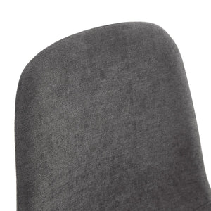 English Elm Table Set: 71" Walnut Grain Dining Table With 8 Dark Gray Linen-Cotton Chairs For Modern Homes W1151S04295-GIGA