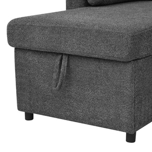 English Elm Convertible Sofa Bed – Stylish 3-In-1 Sectional With Storage For Modern Living Spaces & Guests B343S00025