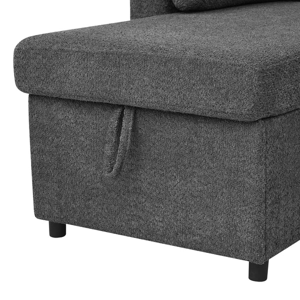 English Elm Convertible Sofa Bed – Stylish 3-In-1 Sectional With Storage For Modern Living Spaces & Guests B343S00025