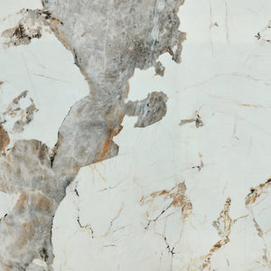 English Elm Table Luxurious Glass Dining Set With Golden C-Shaped Legs & 6 Ergonomic Pu Chairs For Modern Homes W1151S03246-GIGA