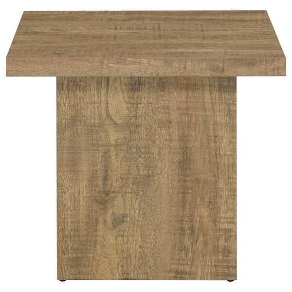 English Elm Exeter Mango Square End Table with Black Veneer Finish, Tall Minimalist Engineered Wood Accent Table B062P375988
