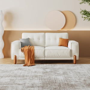 English Elm Couches Cloud-Like Chenille Loveseat 65" Compact Tufted Sofa 24" Deep Seat 900lb Sturdy Frame W2656P171901