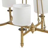 Martha Stewart Elegenza Transitional 6-light Chandelier with Fabric Drum Shades MT150-0080 Antique Gold