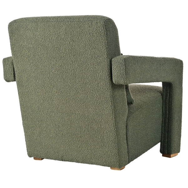 English Elm Mirod Geometric Accent Chair Set of 2 with Lumbar Support and Square Wood Legs N760S0000035C