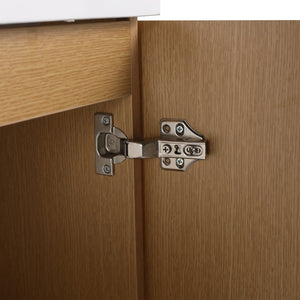 English Elm 18.5" Wall-Mounted Bathroom Vanity With Soft-Close Door & Resin Sink For Coastal Charm & Storage W1972P362136