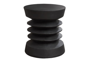English Elm Accent Table Round Matte Finish Weather Resistant Magnesium Oxide Indoor Outdoor Side B2710P461675