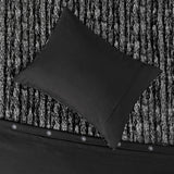 Intelligent Design Naomi Glam/Luxury Metallic Print Faux Fur Duvet Cover Set ID12-2243 Black/Silver