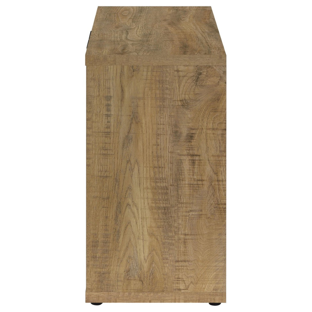 English Elm Pamplona 2-Door Accent Cabinet: Rustic Mango Wood Finish With Industrial Metal Hardware & Storage Solutions B062P299945-GIGA