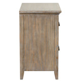 English Elm Madsenor Brown 2-Drawer Nightstand With Metal Handles