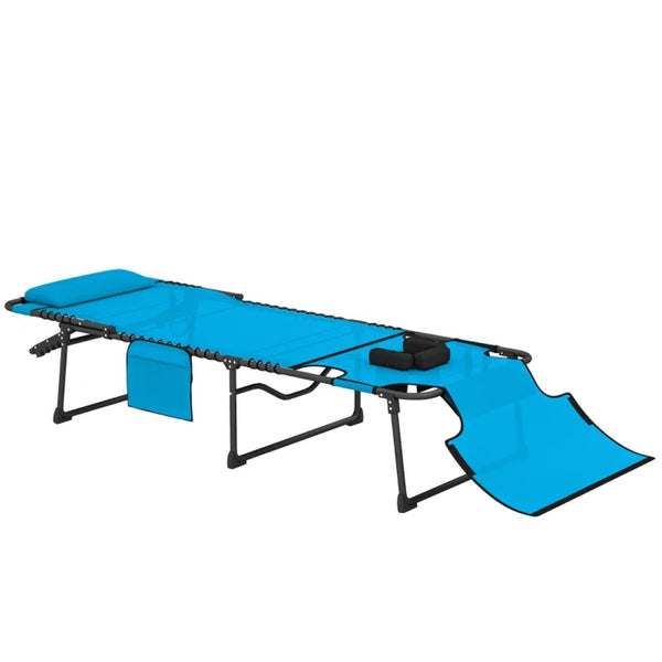 English Elm Outdoor Folding Chaise Lounges Set of Two with Bungee Mesh and Steel Frame T3971P454909