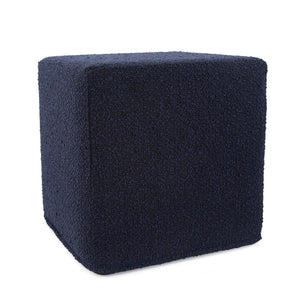 Howard Elliott No Tip Block Short - Stylish, Lightweight Foam Ottoman With Removable Cover For Easy Cleaning & Versatility Blue 100% Polyester 850-1263-howard-elliott