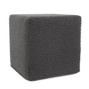 Howard Elliott No Tip Block Short - Stylish, Lightweight Foam Ottoman With Removable Cover For Easy Cleaning & Versatility Gray 100% Polyester 850-1264-howard-elliott