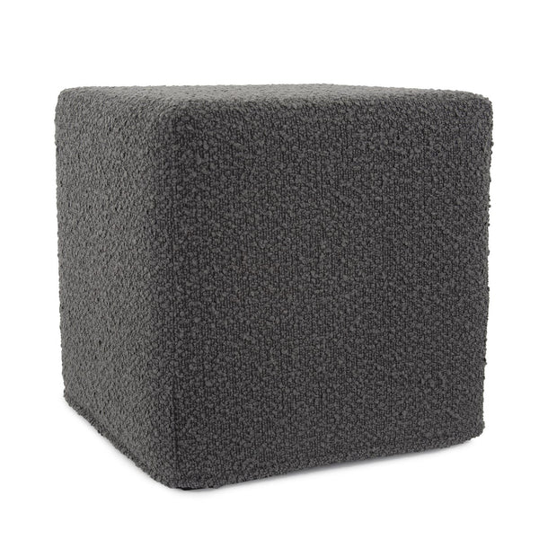 Howard Elliott No Tip Block Short - Stylish, Lightweight Foam Ottoman With Removable Cover For Easy Cleaning & Versatility Gray 100% Polyester 850-1264-howard-elliott