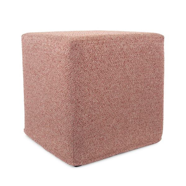 Howard Elliott No Tip Block Short - Stylish, Lightweight Foam Ottoman With Removable Cover For Easy Cleaning & Versatility Pink 100% Polyester 850-1289-howard-elliott