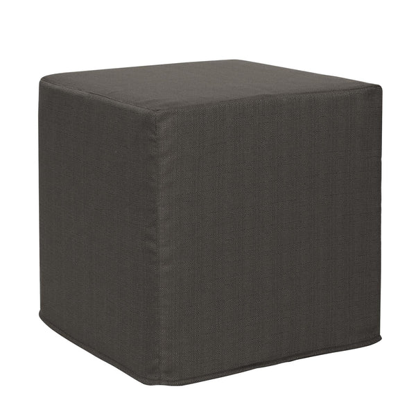 Howard Elliott No Tip Block Foam Ottoman – Sturdy, Comfortable Design With Removable Cover And Versatile Tray Accessory Gray 100% Polyester 850-201-howard-elliott