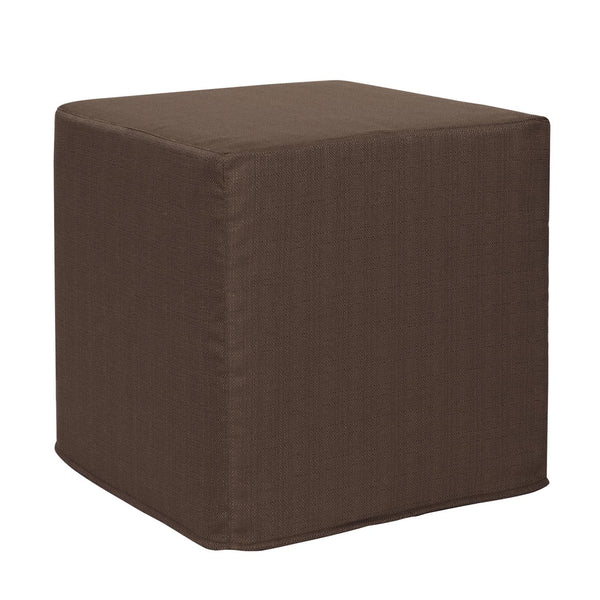 Howard Elliott No Tip Block Foam Ottoman – Sturdy, Comfortable Design With Removable Cover And Versatile Tray Accessory Brown 100% Polyester 850-202-howard-elliott