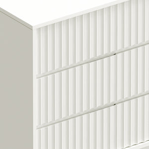 Origins Blanca 6 Drawer Dresser - Handcrafted Mahogany Elegance With Unique Scalloped Design For Your Bedroom White Mahogany Solids & Veneer 8500-03