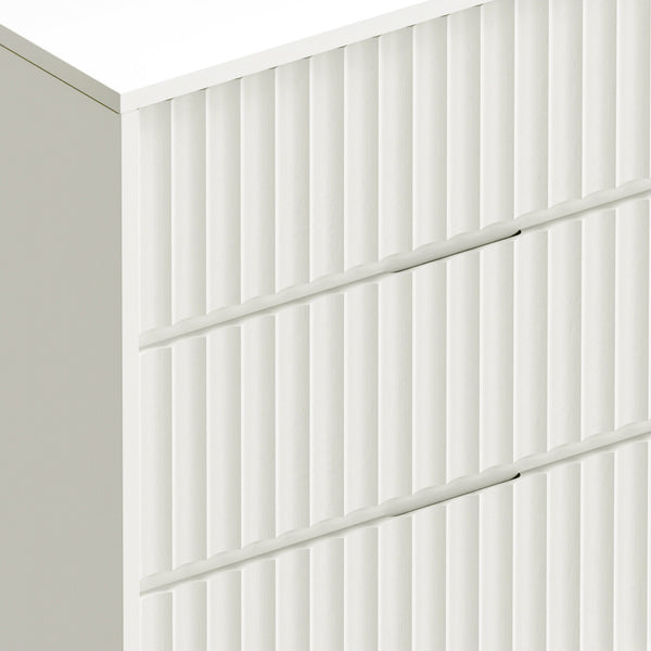 Origins Blanca 3 Drawer Small Chest – Exquisite Mahogany Storage Solution For Elegant Home Décor White Mahogany Solids & Veneer 8500-04