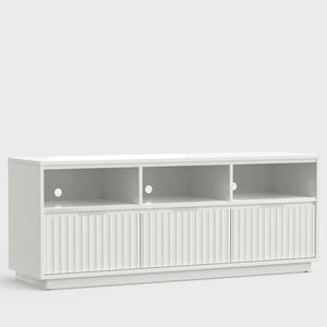 Origins Blanca Tv Console - Handcrafted Mahogany Elegance With Ample Storage And Stylish Wire Management Design White Mahogany Solids & Veneer 8500-20