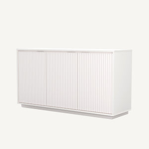 Origins Blanca Sideboard – Stylish Storage Solution With Scalloped Panels And Clean Lines For Organized Spaces White Mahogany Solids & Veneer 8500-64