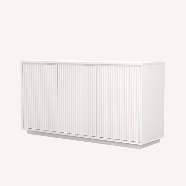 Origins Blanca Sideboard – Stylish Storage Solution With Scalloped Panels And Clean Lines For Organized Spaces White Mahogany Solids & Veneer 8500-64
