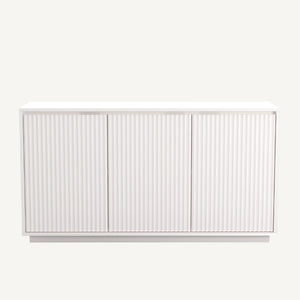 Origins Blanca Sideboard – Stylish Storage Solution With Scalloped Panels And Clean Lines For Organized Spaces White Mahogany Solids & Veneer 8500-64