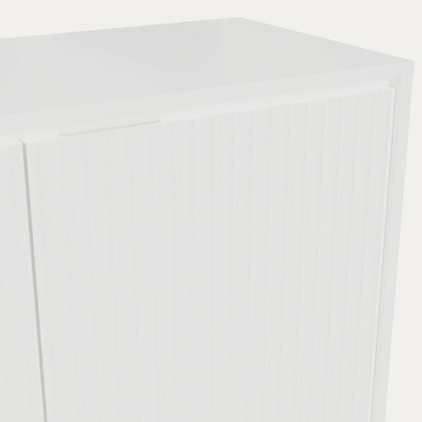 Origins Blanca Sideboard – Stylish Storage Solution With Scalloped Panels And Clean Lines For Organized Spaces White Mahogany Solids & Veneer 8500-64