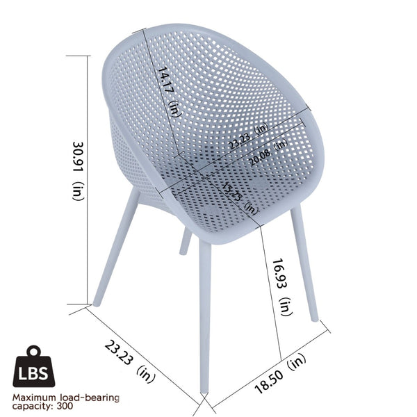 English Elm Summer Outdoor Bistro Set Uv Resistant Polypropylene Slatted Chairs and Round Patio Table Light Baby Blue,White W3450S00019