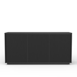 Origins Blanca Sideboard – Stylish Storage Solution With Scalloped Panels And Clean Lines For Organized Spaces Black Mahogany Solids & Veneer 8500blk-64