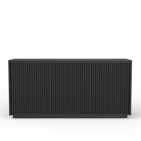Origins Blanca Sideboard – Stylish Storage Solution With Scalloped Panels And Clean Lines For Organized Spaces Black Mahogany Solids & Veneer 8500blk-64