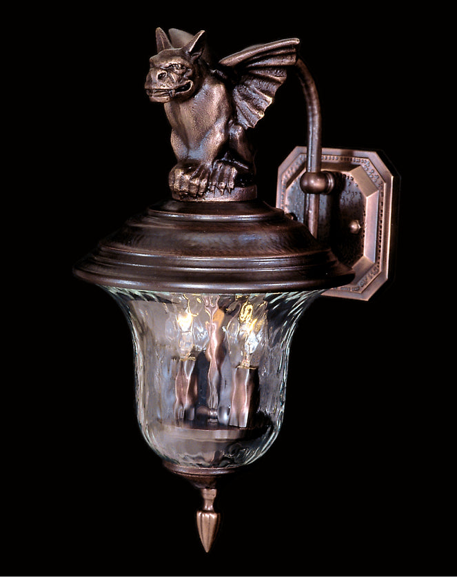 Framburg 2-light Stunning Brass Exterior Wall Mount With Handcrafted Gargoyles For Timeless Outdoor Elegance Siena Bronze Metal 8502 Sbr