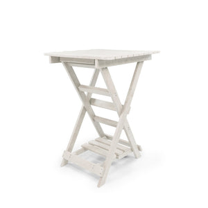 English Elm Summit Ridge Recycled Hdpe Outdoor Folding Bar Table Weather Resistant Eco Patio Ivory B2745P409714