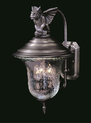 Framburg 3-light Outdoor Wall Mount With Hand-blown Glass And Distressed Metal For Elegant Exteriors Iron Metal 8505 Iron