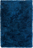 Sams International Abacasa Luxe Shag Handmade Polyester Solid Shag Rug Blue 5' x 8'