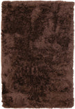 Sams International Abacasa Luxe Shag Handmade Polyester Solid Shag Rug Chocolate 5' x 8'