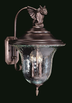 Framburg 3-light Outdoor Wall Mount With Hand-blown Glass And Distressed Metal For Elegant Exteriors Siena Bronze Metal 8508 Sbr