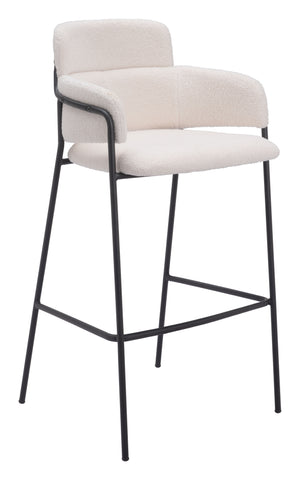 Marcel Barstool - Set of 2 Cream 109667 Zuo Modern