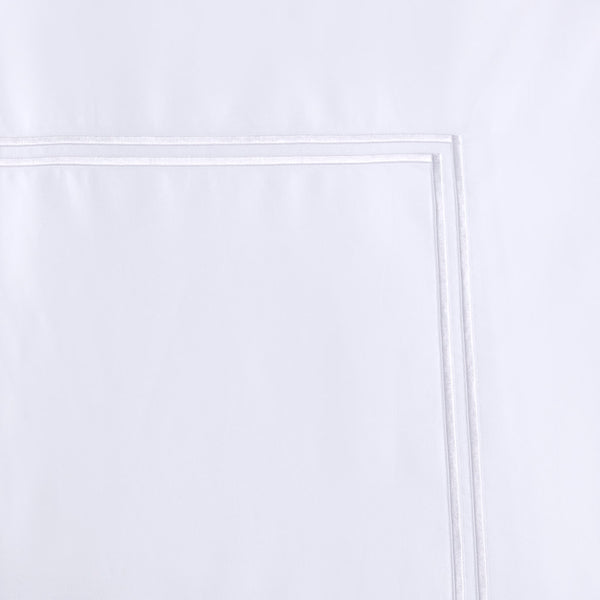 JLA Home Madison Park Signature - 100% Cotton sateen duvet cover set with 500TC, embroidered border, OEKO-TEX safety, hotel-soft luxury White/White MPS12-509