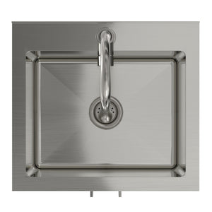 English Elm Darwin Stainless Steel Utility Sink with Shaker Cabinet for Laundry and Garage B136P427212