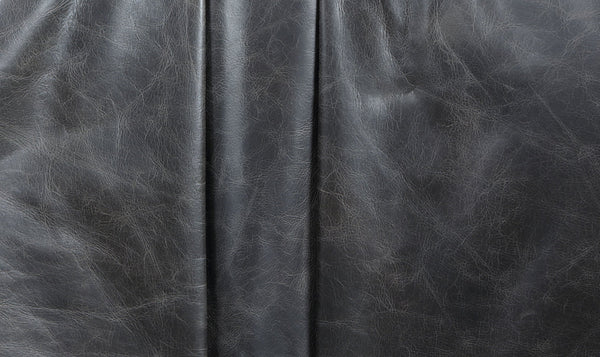 English Elm Piotr Black Top Grain Leather Swivel Accent Chair - Industrial Modern Design, Sturdy Metal Base B2726P242449