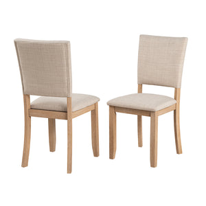 English Elm Transitional Westerham Arm Chair Set of 2 — Dark Cherry wood, upholstered comfort, gold-capped legs elegance Natural 39 L x 18 W x 20 H B2741P408870