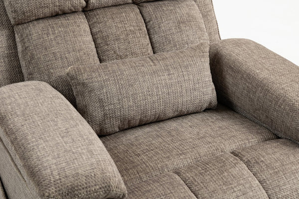 English Elm Oversized Power Lift Recliner Chair with Massage Heating and Usb Charging for Living Room Taupe W547S00072