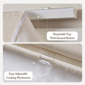 English Elm 1PC Cordless Roman Blind 33x64" Galen Matte Blackout Fabric, 100% Polyester, Energy Saving Ivory 5.96 L x 9.25 W x 8.07 H B035P341206