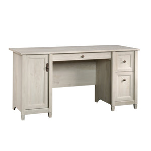 English Elm Computer Desk In Gray Finish – Spacious Work Surface, Ample Storage & Stylish Design For Home Office B356P402705