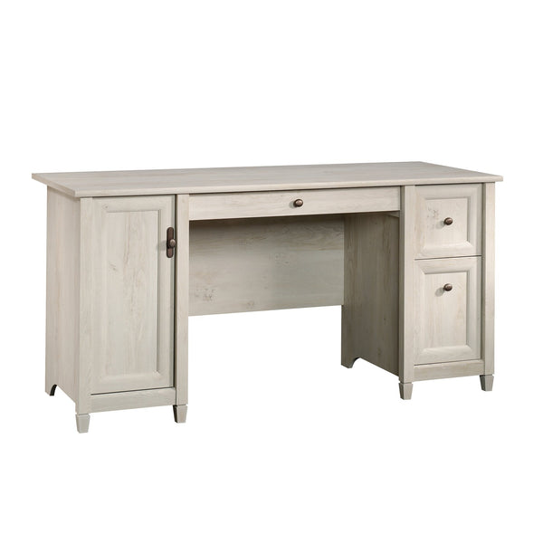 English Elm Computer Desk In Gray Finish – Spacious Work Surface, Ample Storage & Stylish Design For Home Office B356P402705